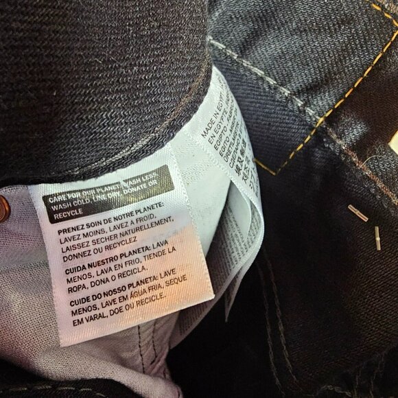 Levi's 501 Original Straight Leg Button Fly Mid Rise Jeans NWT 30x30" Black - Picture 11 of 15